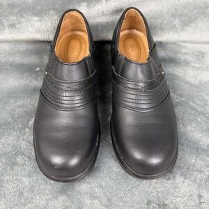 Ariat US 8B‎ Black Leather Clogs Slip On Comfort Work Shoes